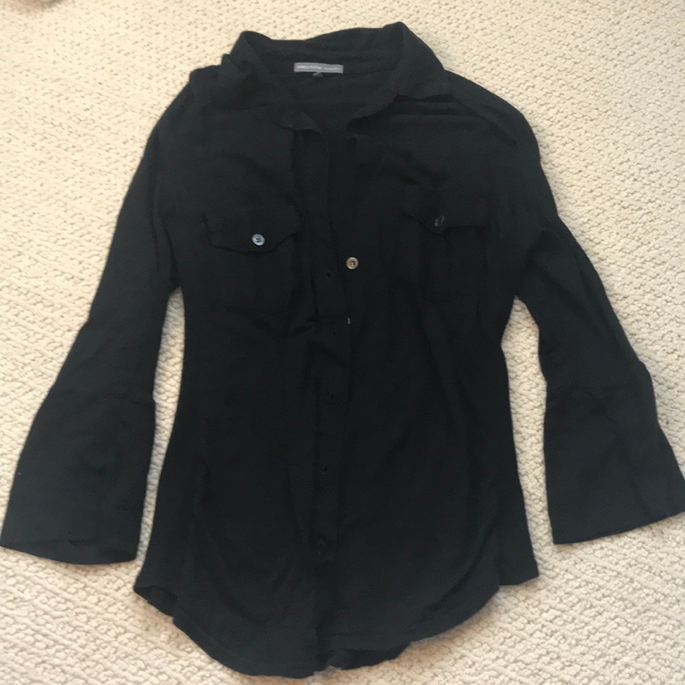 Black James Perse button down shirt